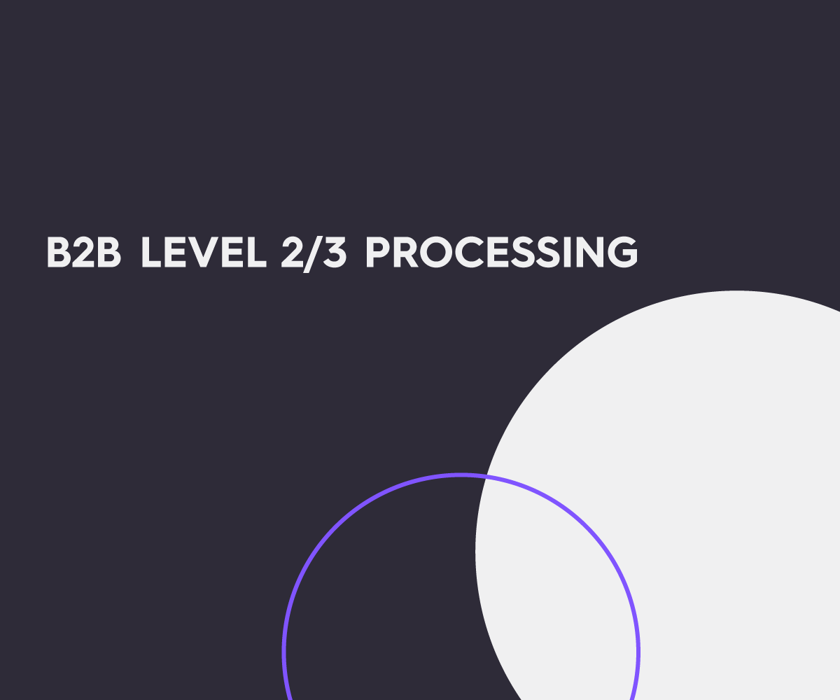 B2B Level 2/3 Processing - PCBancard